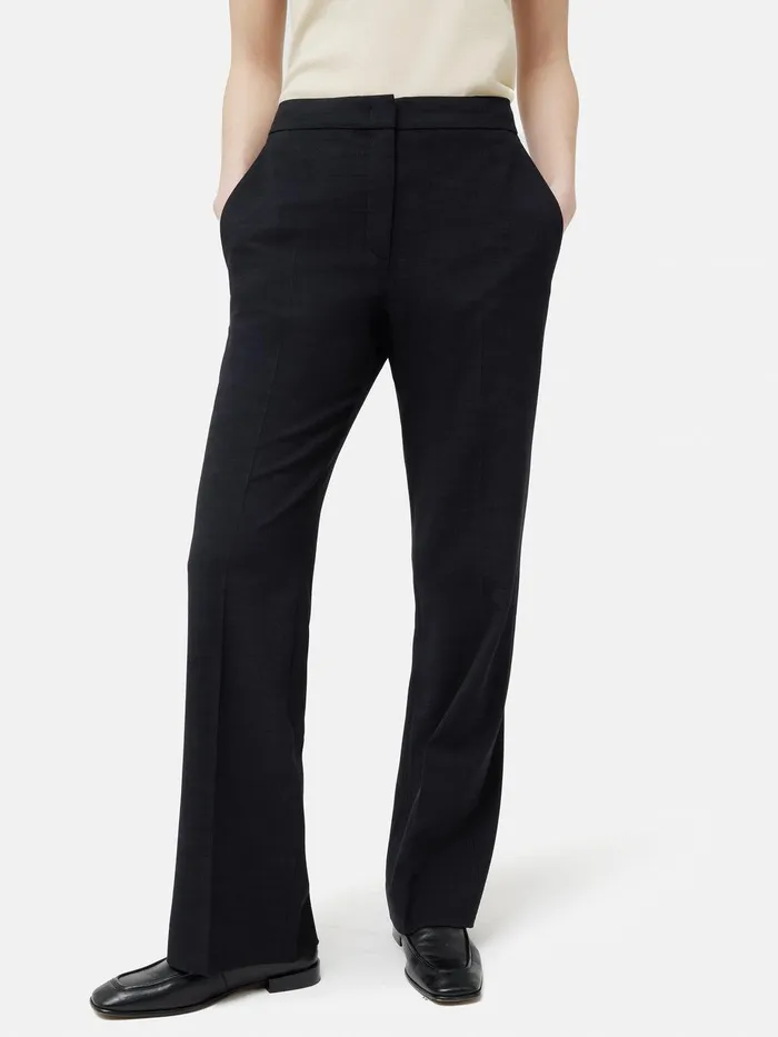 Women Short Crosshatch Mason Trouser Navy Jigsaw Suits and Tailoring