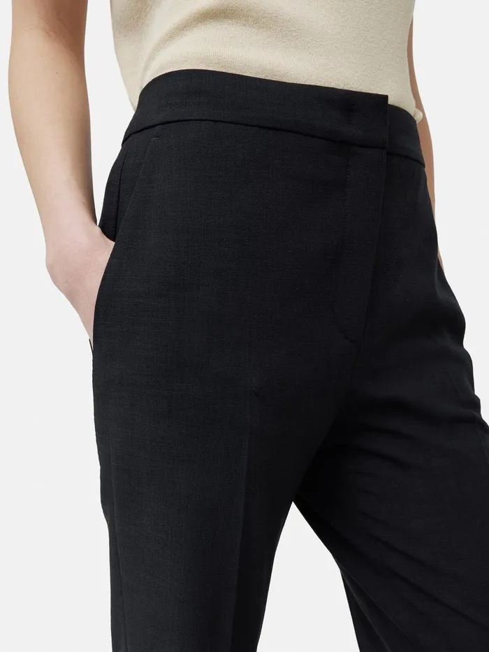 Women Short Crosshatch Mason Trouser Navy Jigsaw Suits and Tailoring
