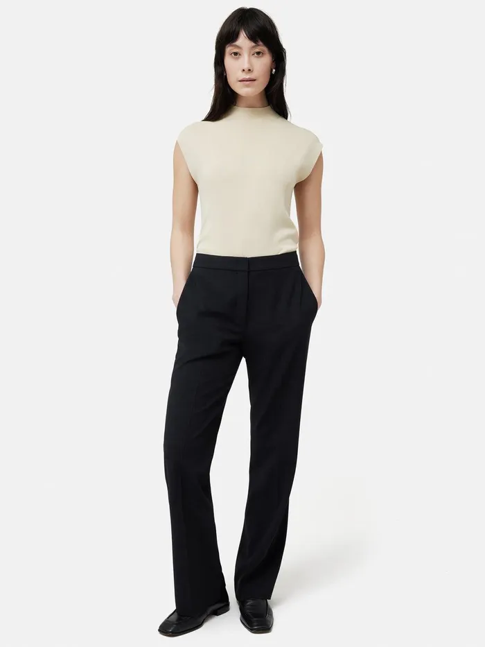 Women Short Crosshatch Mason Trouser Navy Jigsaw Suits and Tailoring