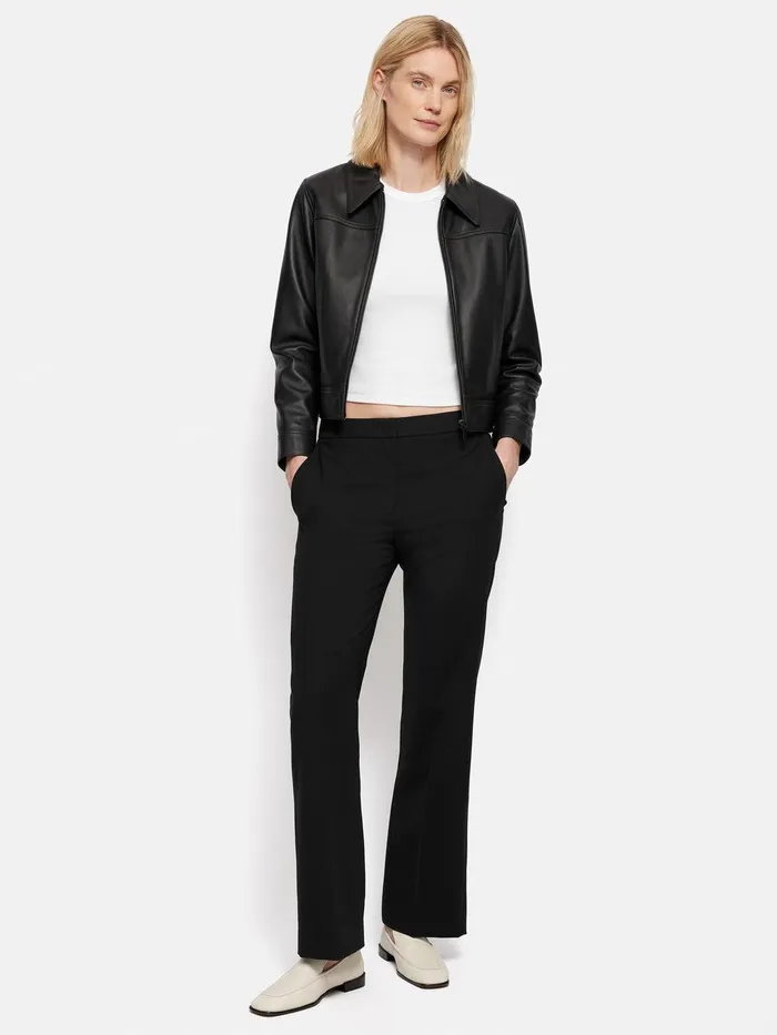 Women Short Fluid Twill Mason Trousers Black Jigsaw Suits and Tailoring