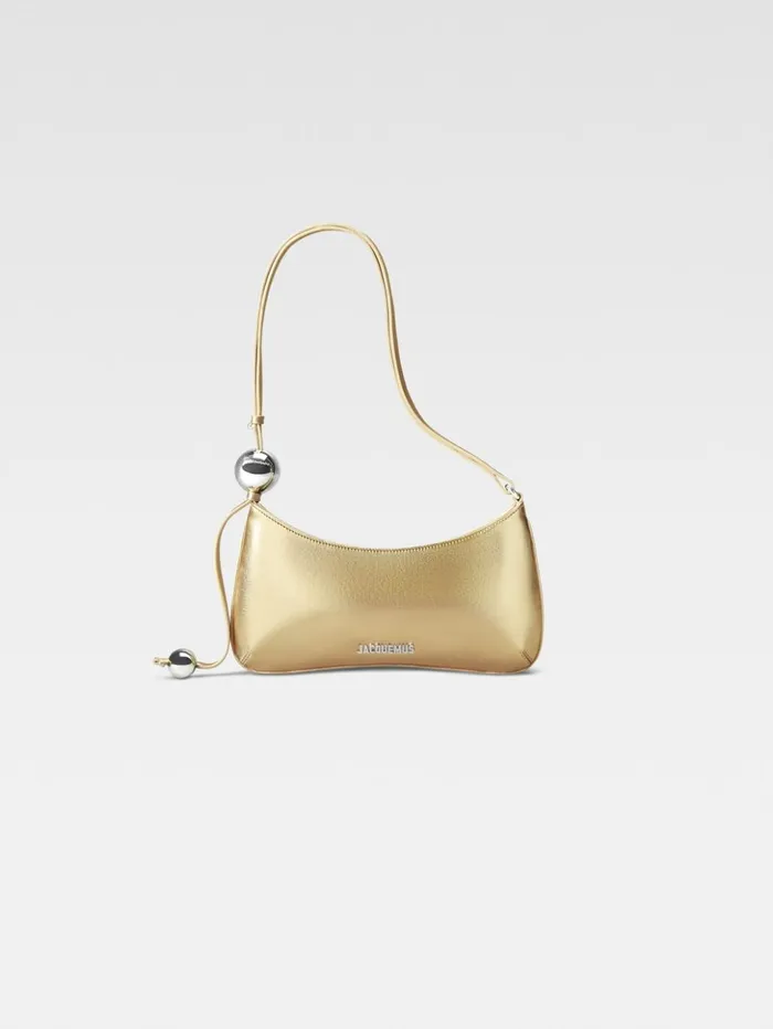 Women Shoulder Bags JACQUEMUS The Bisou Perle Gold