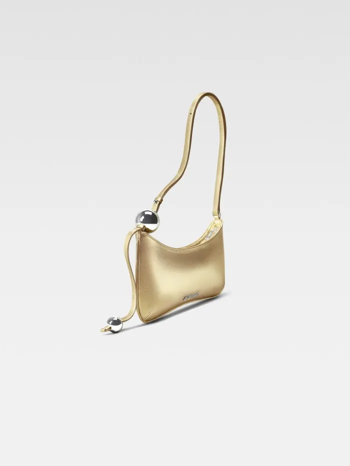 Women Shoulder Bags JACQUEMUS The Bisou Perle Gold Women Shoulder Bags JACQUEMUS The Bisou Perle Gold