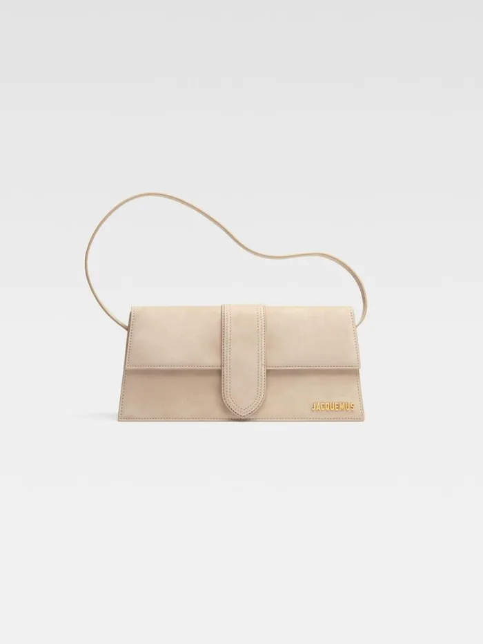 Women Shoulder Bags JACQUEMUS The Long Bambino Dark Beige