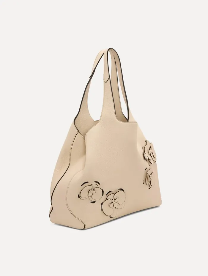 Women Signature Handbags Oscar De La Renta The LaserCut Orchid Topaz Ivory