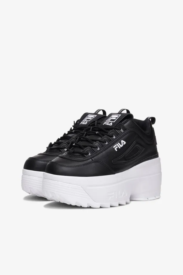 Women Sneakers Fila Disruptor 2 Wedge 013 Black White White