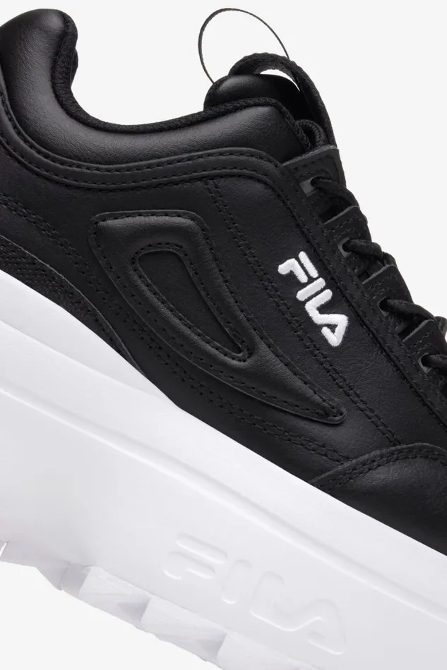 Women Sneakers Fila Disruptor 2 Wedge 013 Black White White