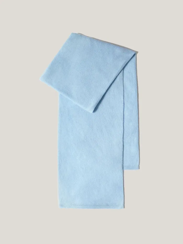 Women Soft Gauzy Knit Scarf Blue Jigsaw Ponchos and Scarves