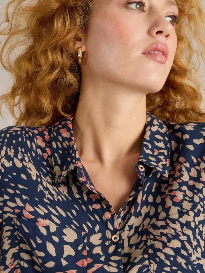 Women Sophie Organic Cotton Long Sleeve Shirt Navy Print White Stuff Shirts and Blouses Women Sophie Organic Cotton Long Sleeve Shirt Navy Print White Stuff Shirts and Blouses