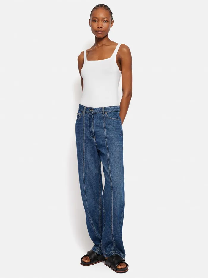 Women Square Neck Layering Tank White Jigsaw Shirts and Tops