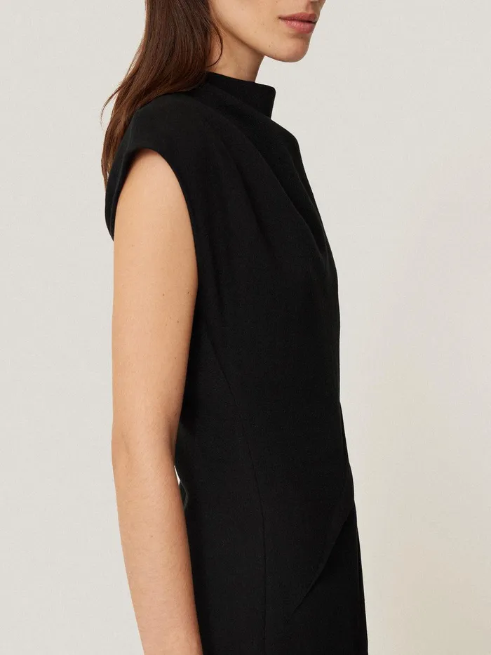 Women Structured Dart Dress Black Jigsaw Dresses and Jumpsuits
