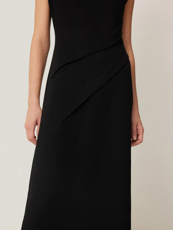Women Structured Dart Dress Black Jigsaw Dresses and Jumpsuits
