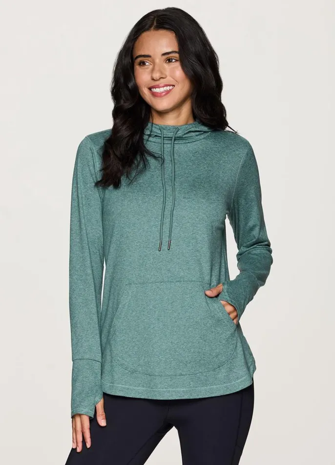 Women Studio Breathe Super Soft Hoodie Tunic Arctic RBX Active Long Sleeve