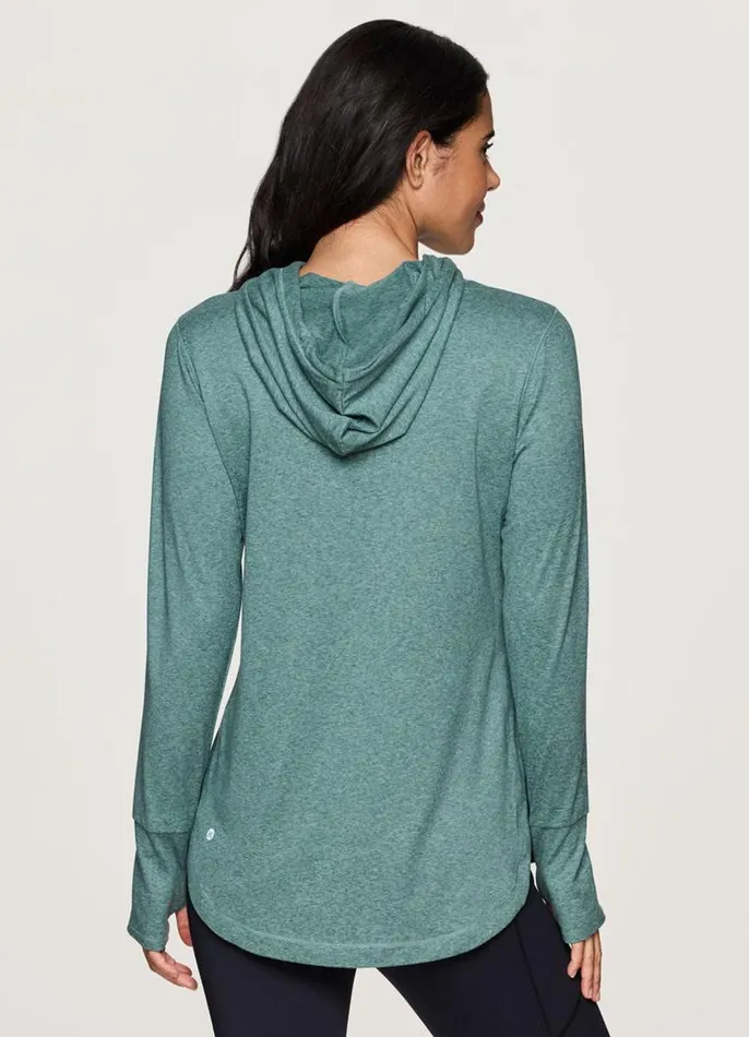 Women Studio Breathe Super Soft Hoodie Tunic Arctic RBX Active Long Sleeve