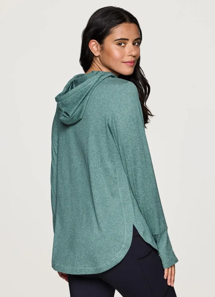 Women Studio Breathe Super Soft Hoodie Tunic Arctic RBX Active Long Sleeve