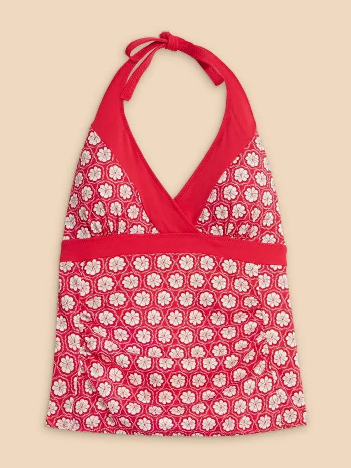 Women Sunshine Reversible Printed Tankini Red Multi White Stuff Swimwear