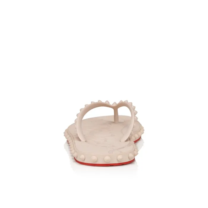 Women Super Loubi Flip Flipflops 8211 Rubber 8211 Leche Christian Louboutin Flats and Loafers