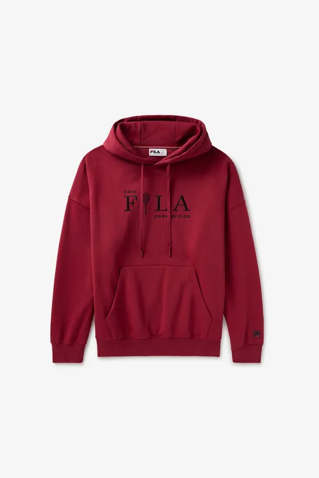 Women Sweatshirts and Hoodies Fila Casa Fila Country Club Hoodie 600 Tibetan Red