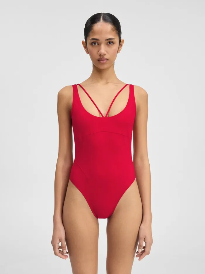 Women Swimwear JACQUEMUS The Signature Swimsuit Dark Red