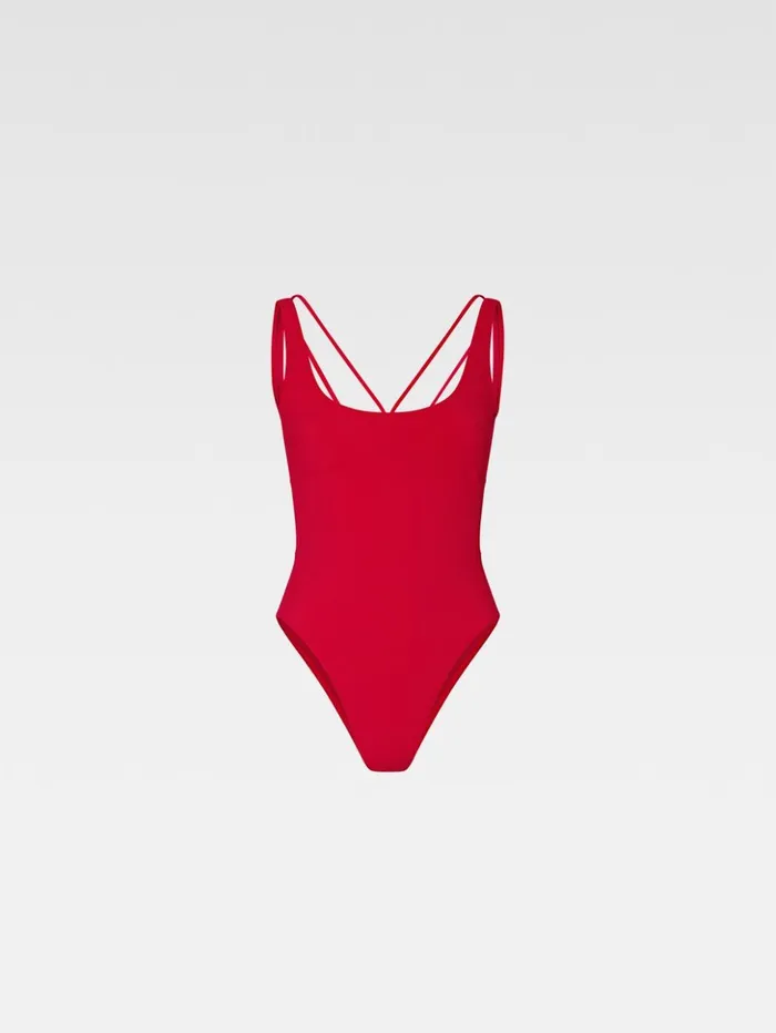 Women Swimwear JACQUEMUS The Signature Swimsuit Dark Red