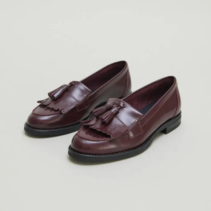 Women Tassel Loafers Burgundy JONAK Loafers