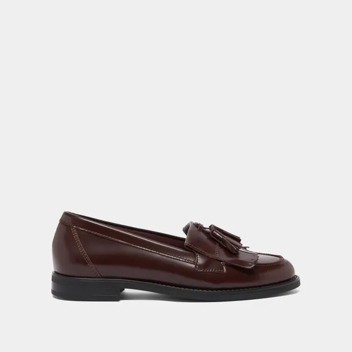 Women Tassel Loafers Burgundy JONAK Loafers