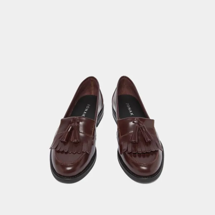 Women Tassel Loafers Burgundy JONAK Loafers