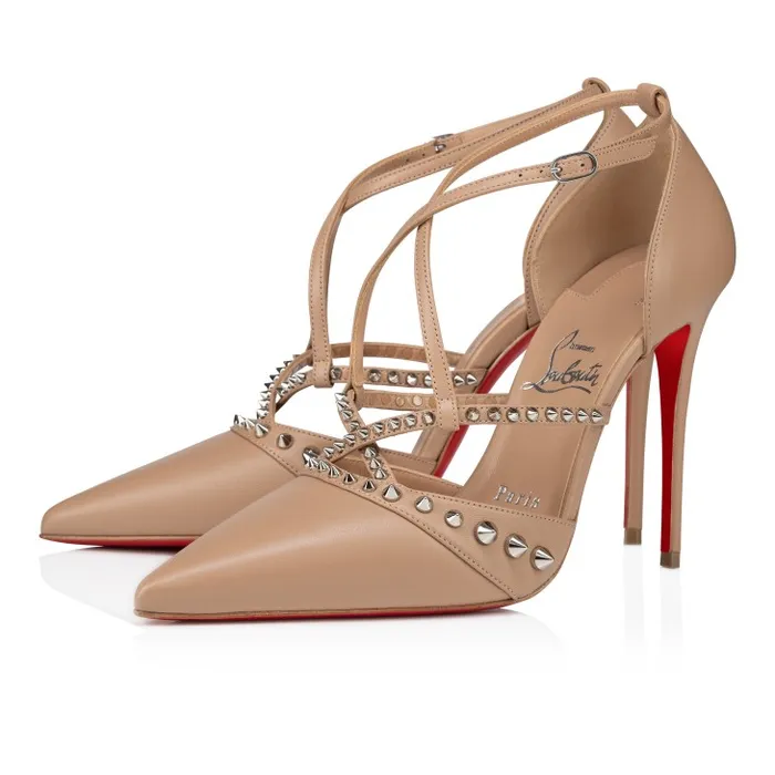 Women Tatooshka Spikes Pump 100 Mm Pumps 8211 Nappa Leather And Spikes 8211 Blush Christian Louboutin Pumps