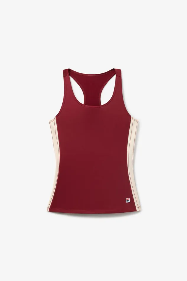 Women Tennis Fila Performance Iconic Racerback Tank 948 Cabernetangora