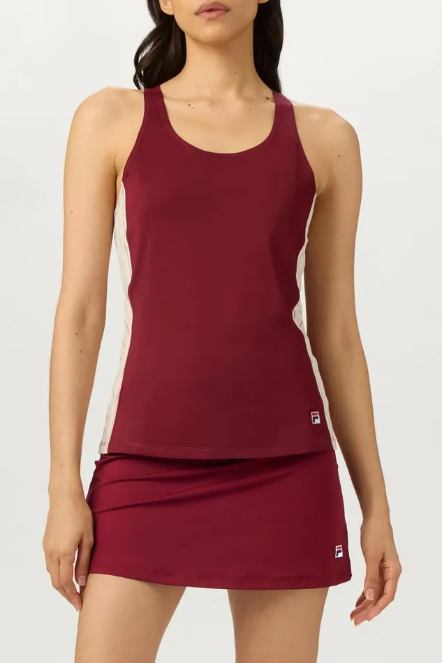 Women Tennis Fila Performance Iconic Racerback Tank 948 Cabernetangora