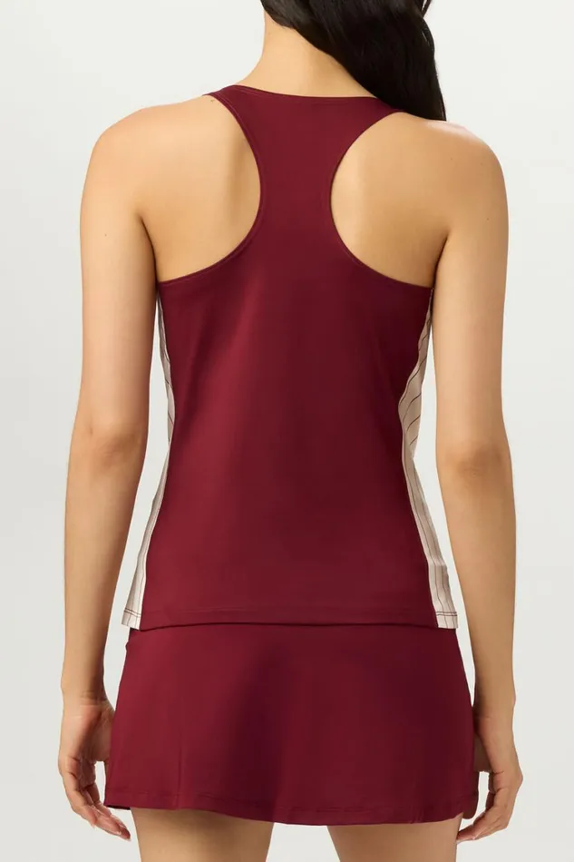 Women Tennis Fila Performance Iconic Racerback Tank 948 Cabernetangora