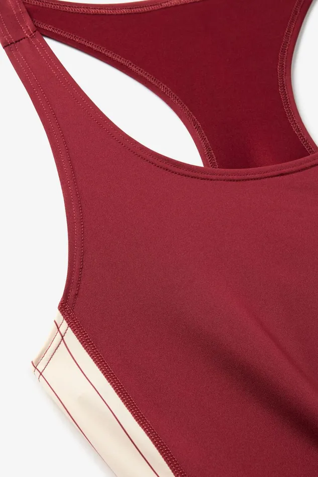 Women Tennis Fila Performance Iconic Racerback Tank 948 Cabernetangora