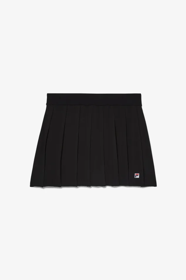 Women Tennis Fila Tennis Essentials Woven Pleated Skort 001 Black