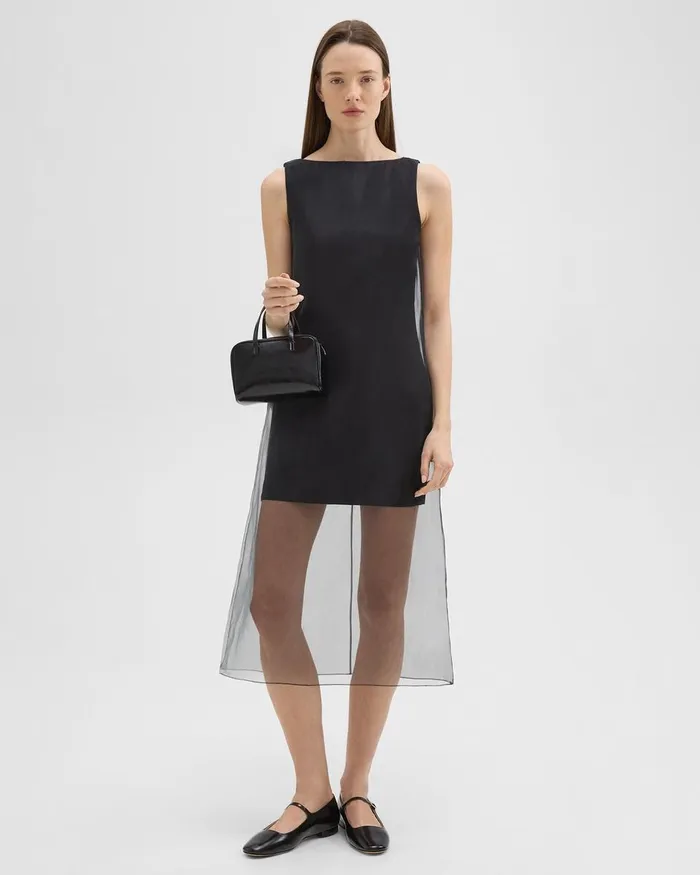 Women Theory Bags Mini Pillow Bag In Crinkled Patent Leather Black