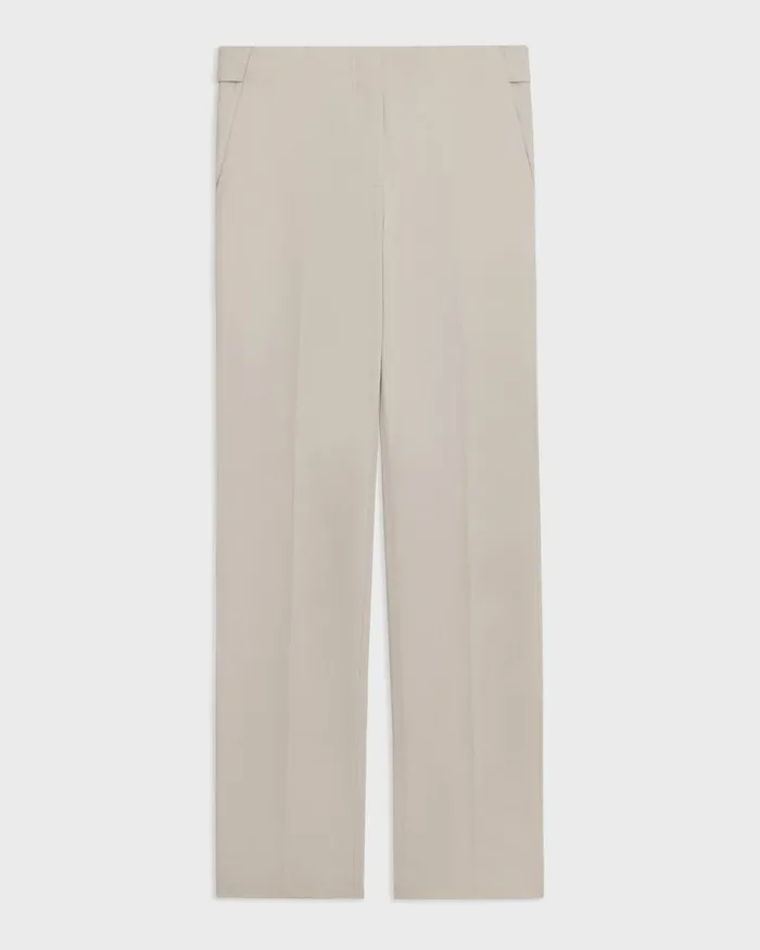 Women Theory Pants Adjustable Wool Gabardine Pant Aged Flax