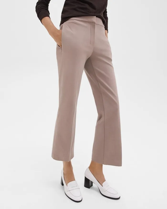 Women Theory Pants Kick Pant In Stretch Cotton Cinder