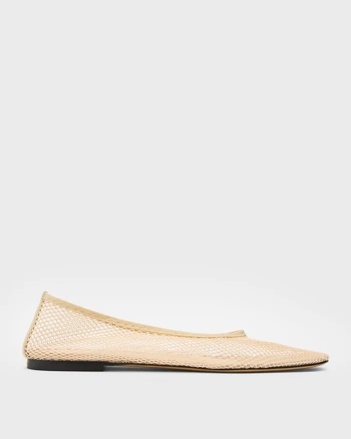Women Theory Shoes Ballet Flat In Mesh Light Nude