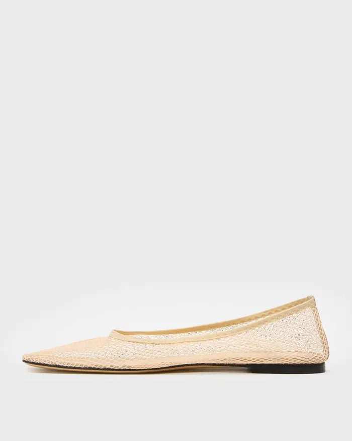 Women Theory Shoes Ballet Flat In Mesh Light Nude