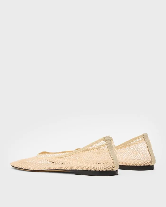 Women Theory Shoes Ballet Flat In Mesh Light Nude
