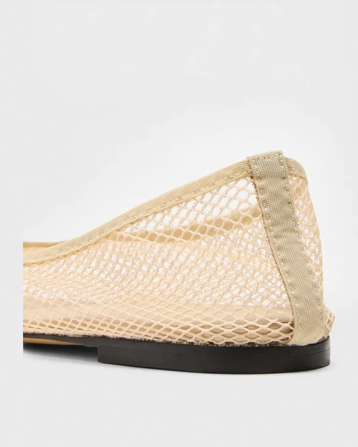 Women Theory Shoes Ballet Flat In Mesh Light Nude