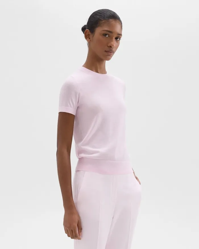 Women Theory Sweaters Cardigans Sweater Tee In Regal Wool Bloom