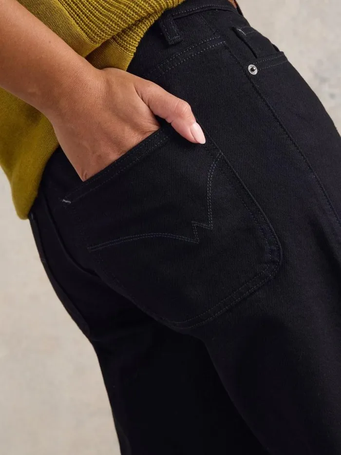 Women Tia Cropped Wide Leg Jean Pure Black White Stuff Jeans Women Tia Cropped Wide Leg Jean Pure Black White Stuff Jeans