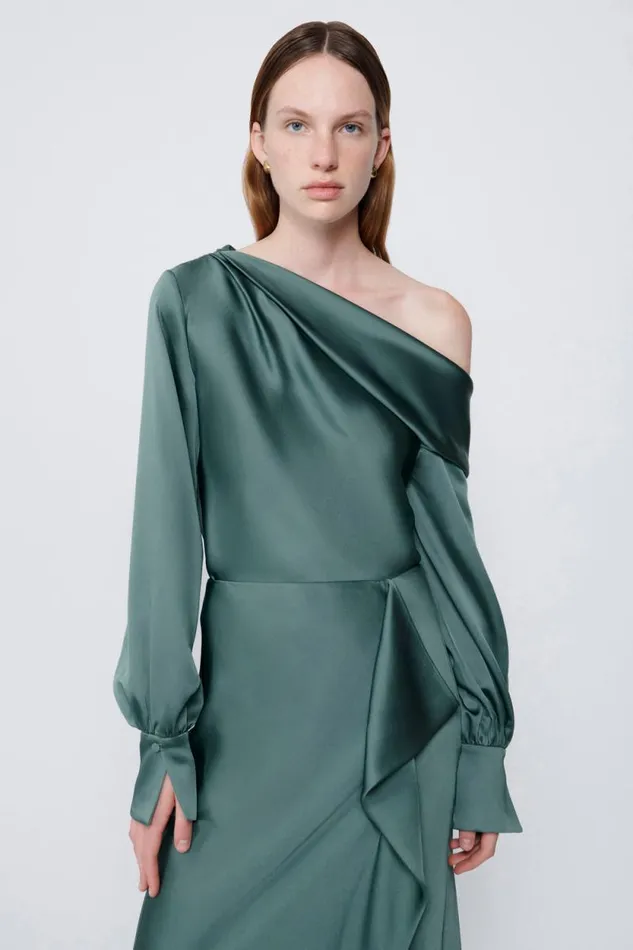 Women Tops and Bodysuits Jonathan Simkhai Alice Top Green Long Sleeve Top Women Tops and Bodysuits Jonathan Simkhai Alice Top Green Long Sleeve Top