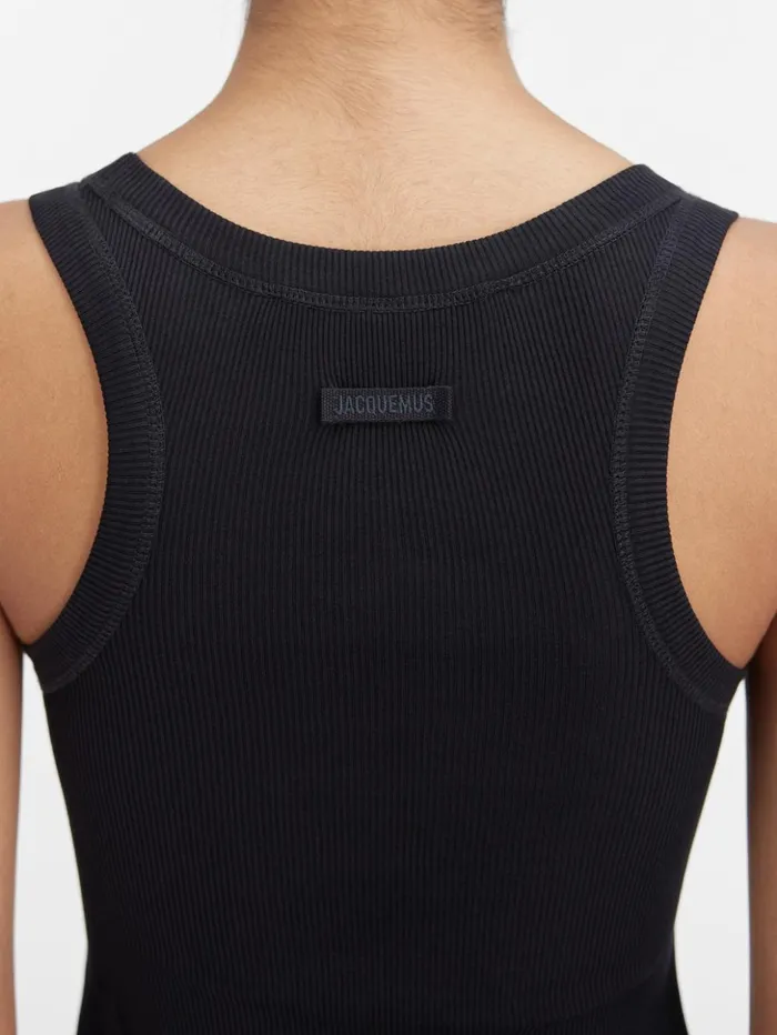 Women Tops and Shirts JACQUEMUS The Gros Grain Bodysuit Black Women Tops and Shirts JACQUEMUS The Gros Grain Bodysuit Black