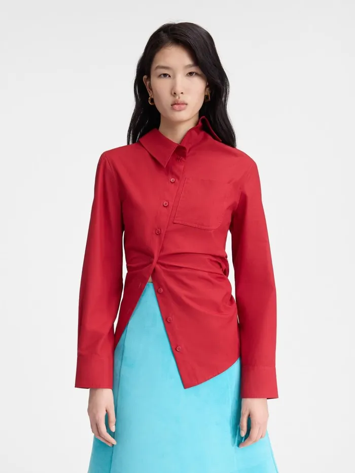 Women Tops and Shirts JACQUEMUS The Pablo Shirt Dark Red Women Tops and Shirts JACQUEMUS The Pablo Shirt Dark Red