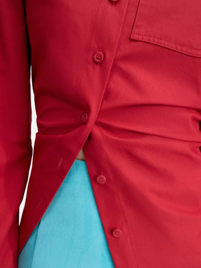 Women Tops and Shirts JACQUEMUS The Pablo Shirt Dark Red Women Tops and Shirts JACQUEMUS The Pablo Shirt Dark Red