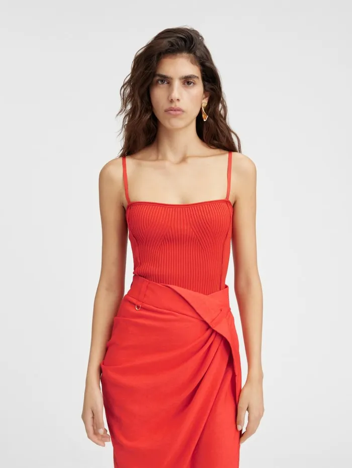 Women Tops and Shirts JACQUEMUS The Sierra Top Orange