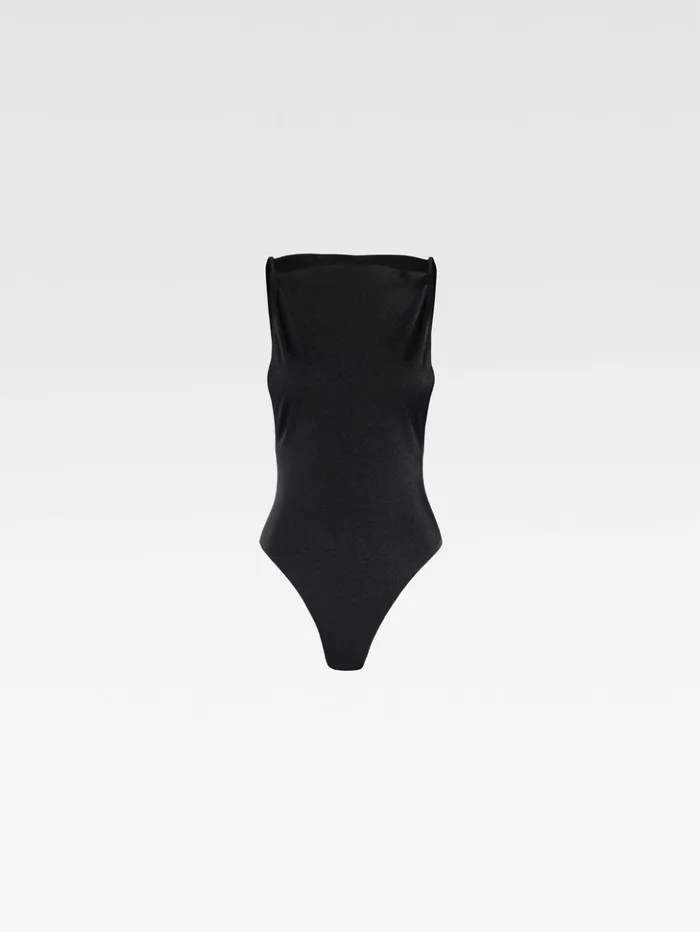 Women Tops and Shirts JACQUEMUS The Spoglio Bodysuit Black Women Tops and Shirts JACQUEMUS The Spoglio Bodysuit Black