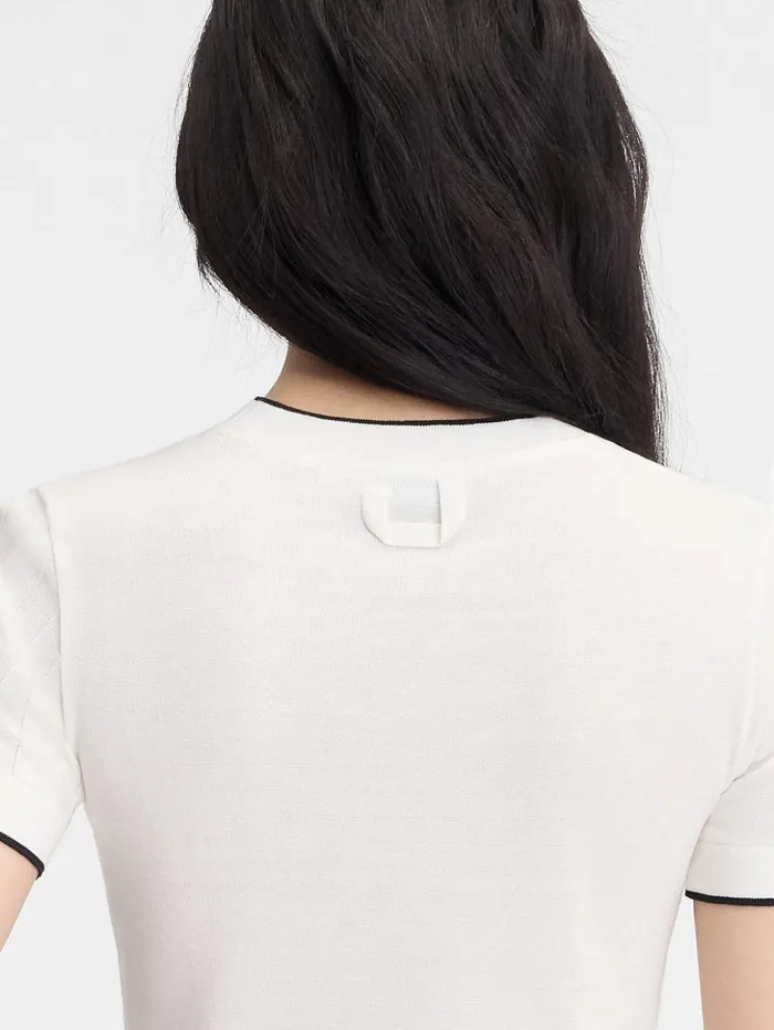 Women Tops and Shirts JACQUEMUS The Tricot Tshirt Offwhite Women Tops and Shirts JACQUEMUS The Tricot Tshirt Offwhite