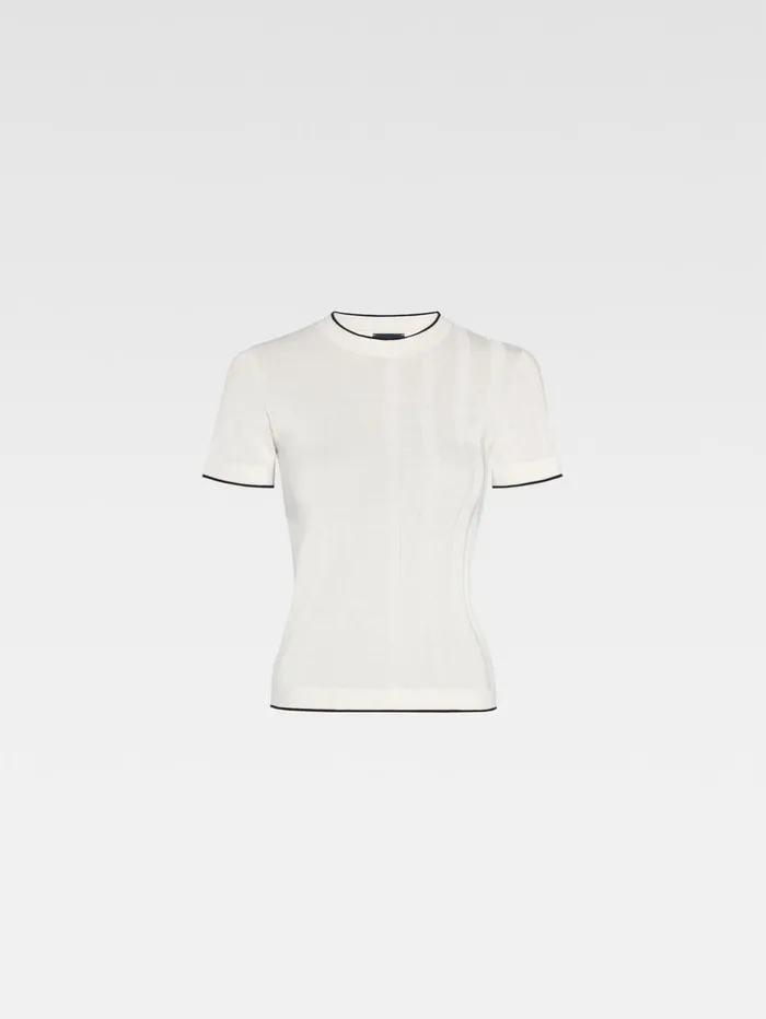 Women Tops and Shirts JACQUEMUS The Tricot Tshirt Offwhite Women Tops and Shirts JACQUEMUS The Tricot Tshirt Offwhite