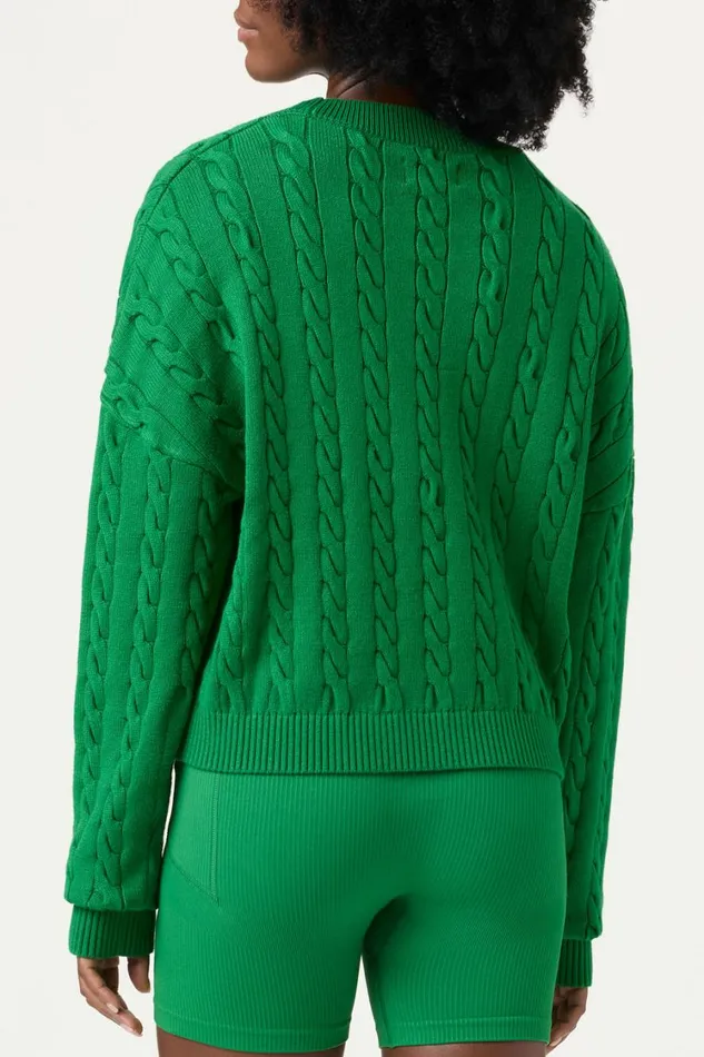 Women Tops and TShirts Fila Baseline Chunky VNeck Sweater 300 Amazon
